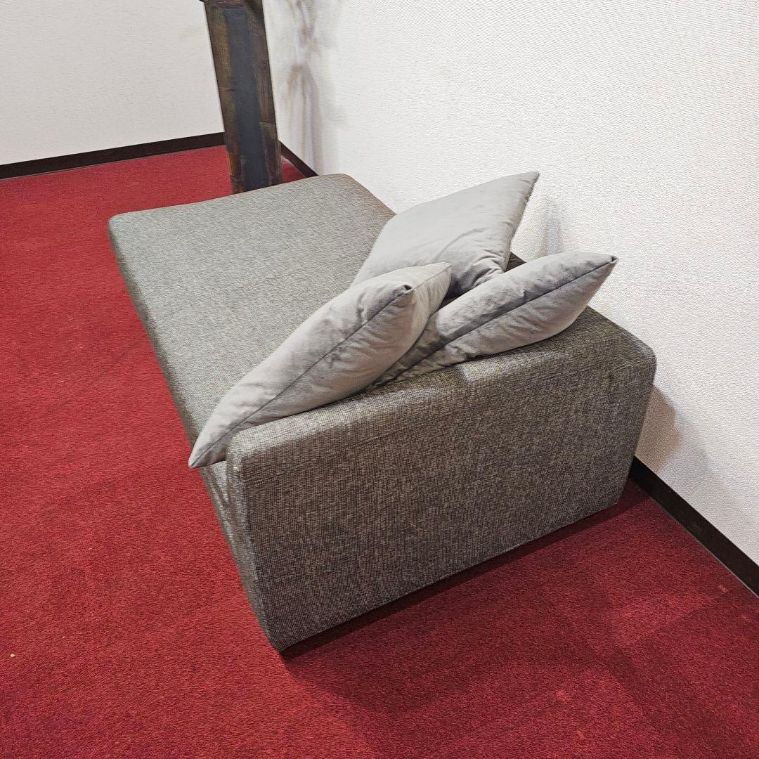 東京23区送料無料 グレーの1人掛けソファ（クッション付き）