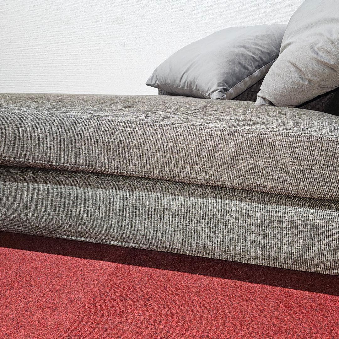 東京23区送料無料 グレーの1人掛けソファ（クッション付き）