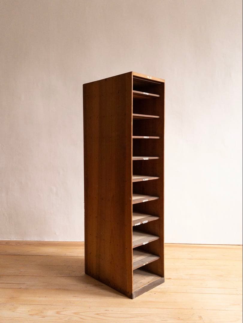 書類棚　木製ラック　2個セット　希少　収納棚　古道具　古家具　アンティーク