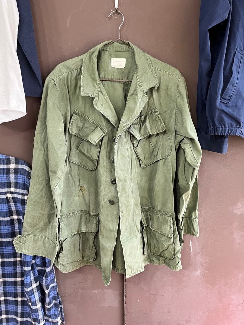 60s 米軍実物 ジャングルファティーグ ベトナム 4th リップストップ