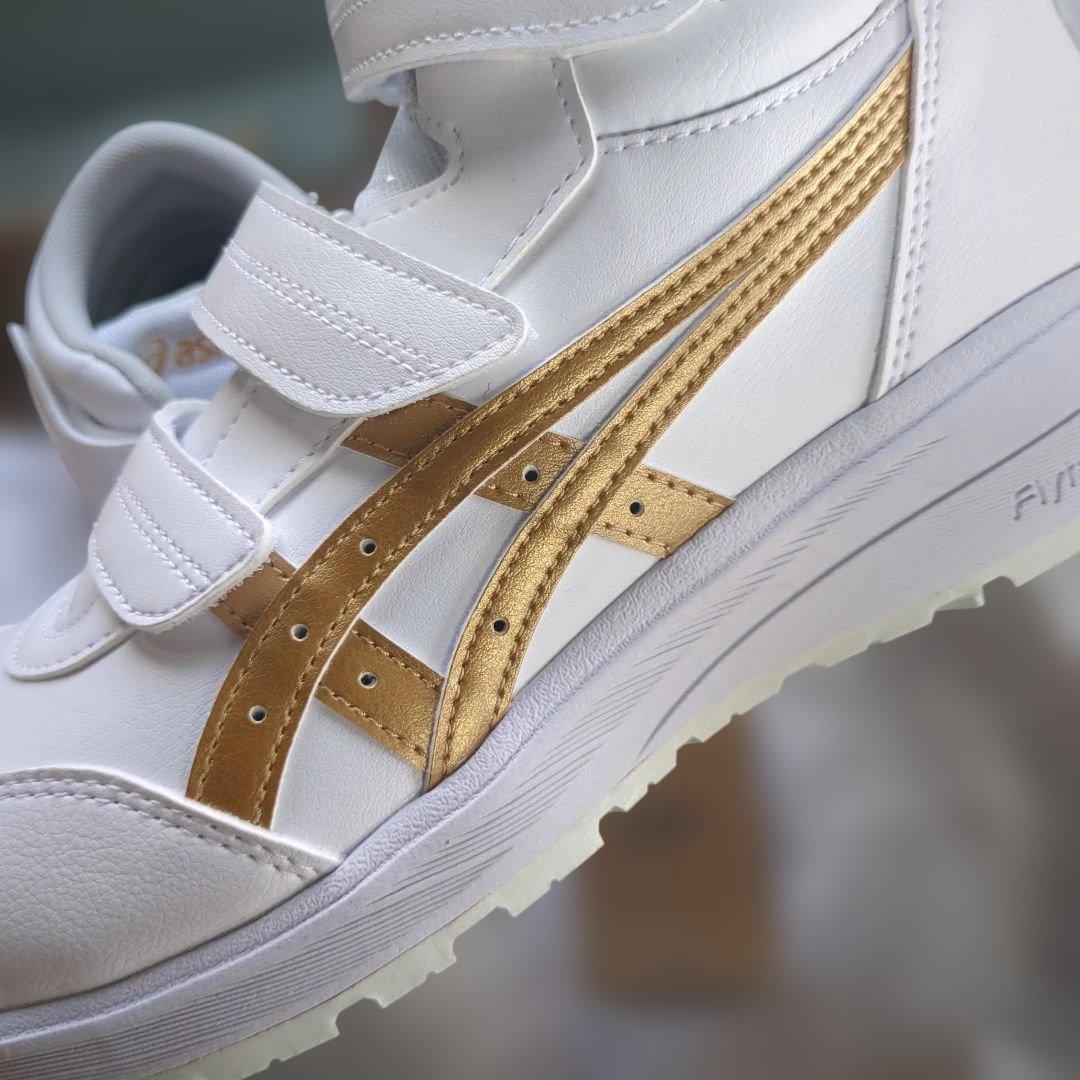 アシックス安全靴　ホワイトゴールド26cm