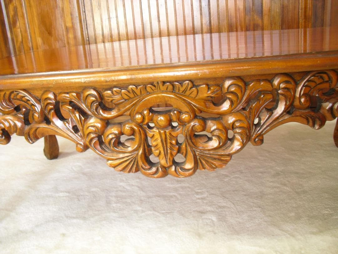 優雅でクラシカルな ロココ様式 センターテーブル☆猫脚 彫刻j W120×D79