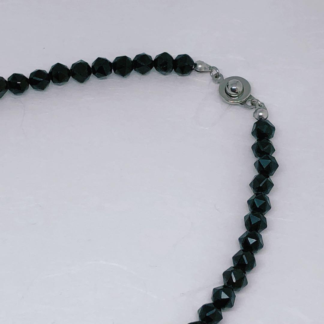 AAAモリオンスターカット8mmネックレス60cm 黒水晶　持ち主守る　幸運呼ぶ