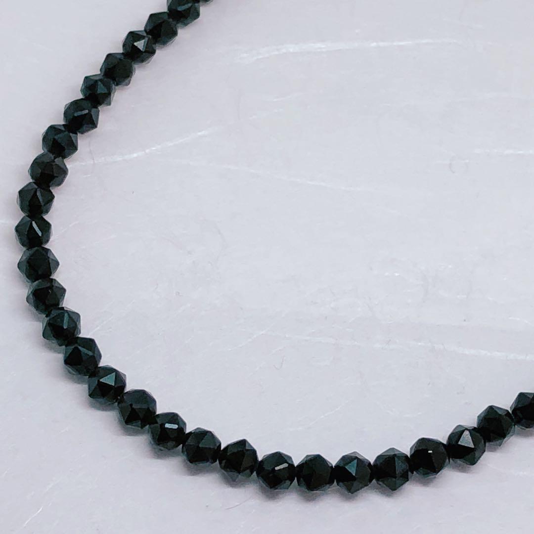 AAAモリオンスターカット8mmネックレス60cm 黒水晶　持ち主守る　幸運呼ぶ