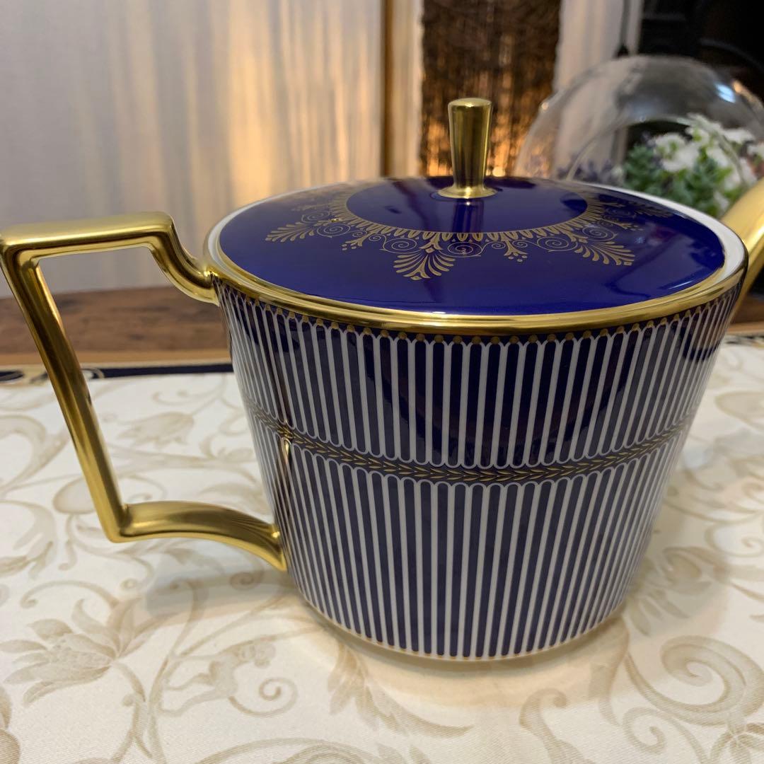 未使用　ウェッジウッド アンセミオン　ブルー　ティーポット