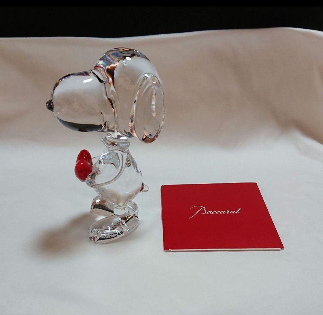美品✨バカラ「スヌーピー ハート フィギュリン」置物