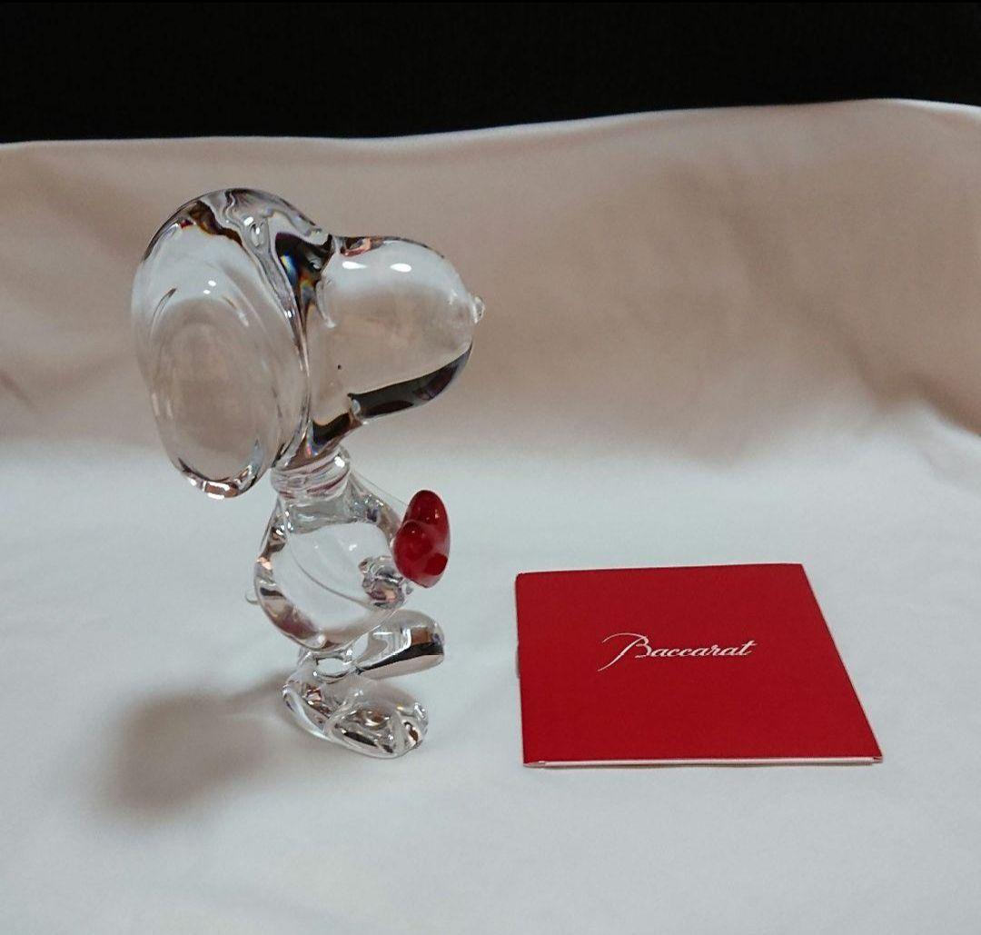 美品✨バカラ「スヌーピー ハート フィギュリン」置物