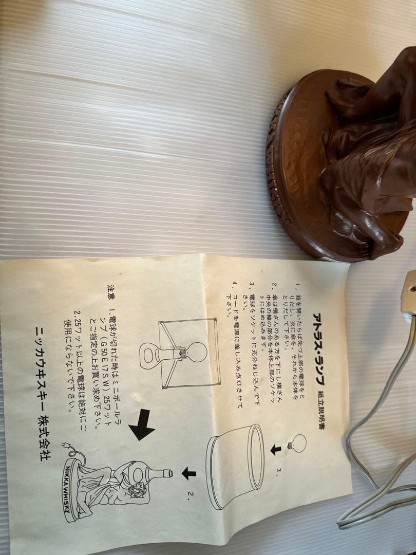 ヴィンテージ　非売品　ニッカウヰスキー卓上アトラスランプ
