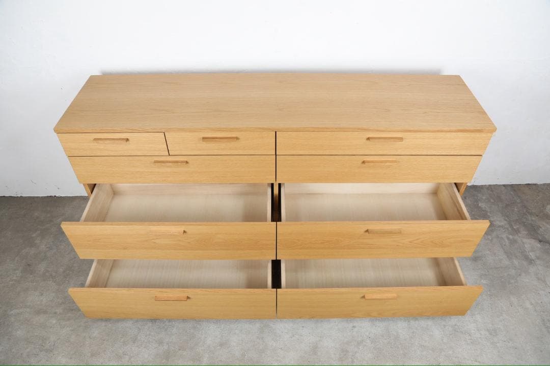 美品『オーク材』サイドボード ドロワー リビングボード チェスト RWsid21