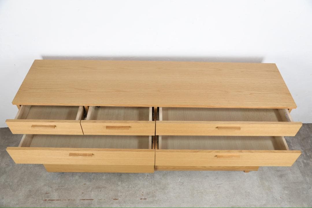 美品『オーク材』サイドボード ドロワー リビングボード チェスト RWsid21