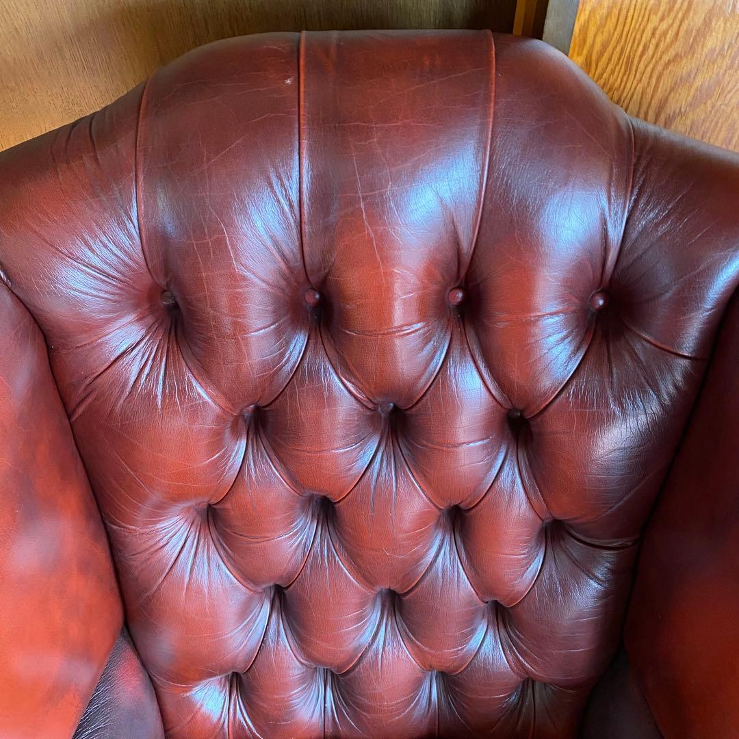 【お値下げ！】イギリス 本革 チェスターフィールド ソファ チェア
