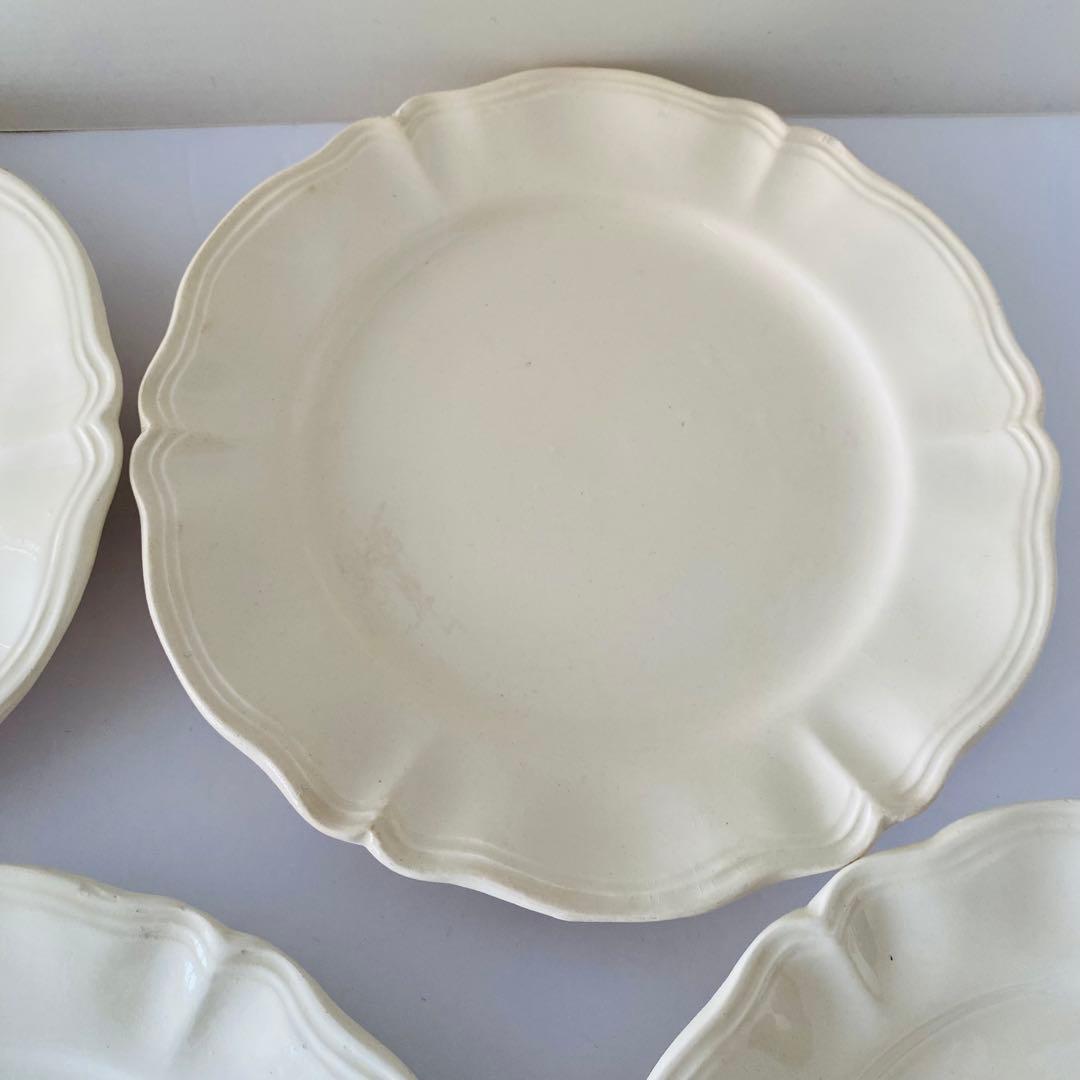 ディゴワンサルグミンヌ　花リム　ケーキプレート　フランス　4点セット