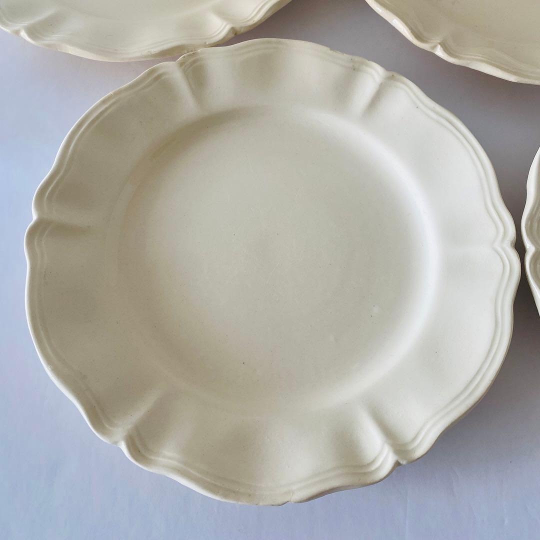 ディゴワンサルグミンヌ　花リム　ケーキプレート　フランス　4点セット