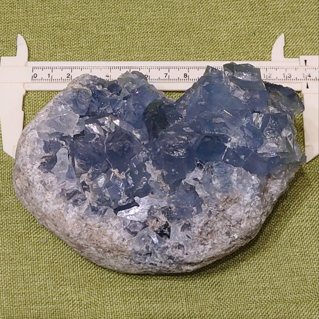 ★トップグレードセレスタイト クラスター原石 1.3kgB(SA+)