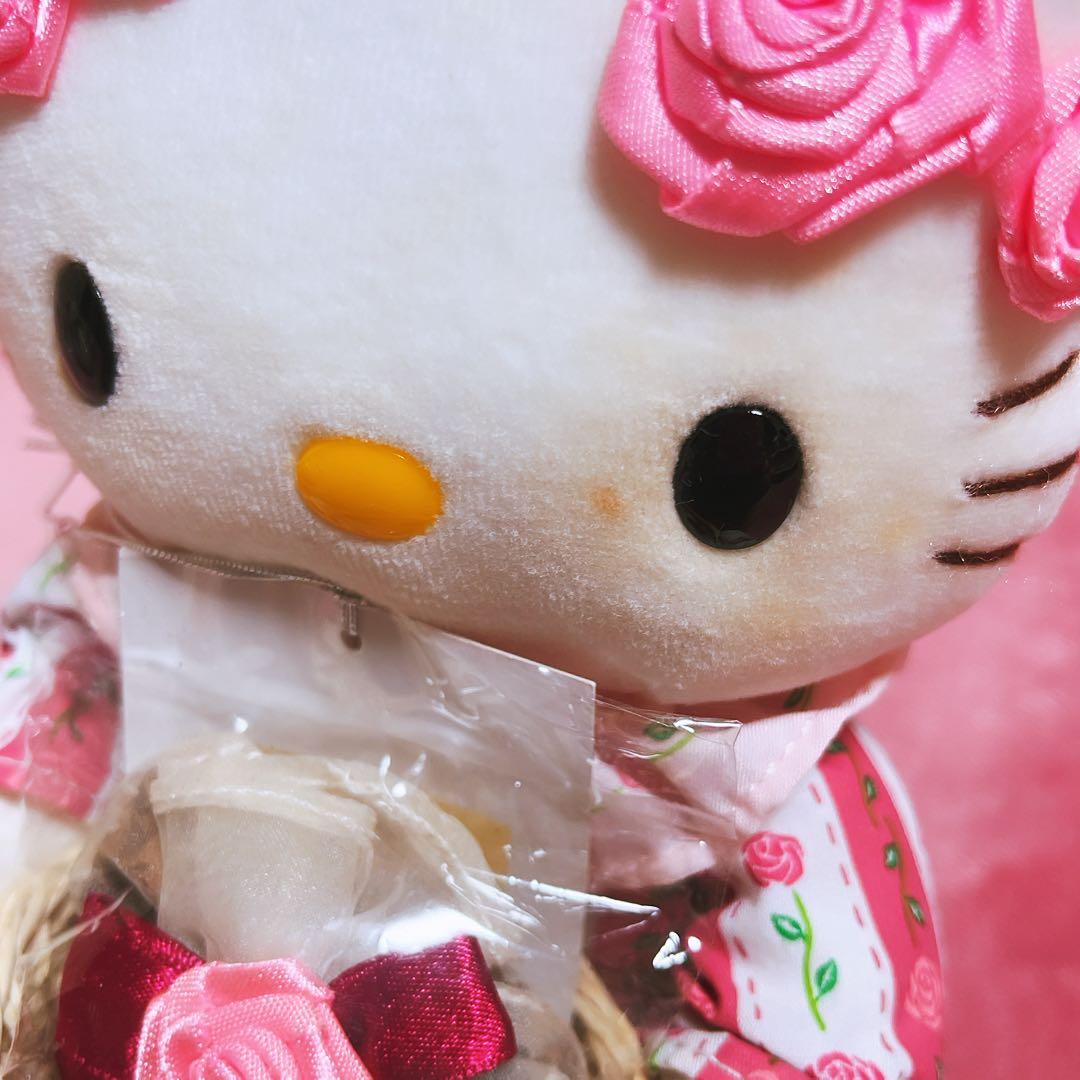 希少レア　ハローキティ　ぬいぐるみ　バラ　2000年製 平成レトロ　サンリオ