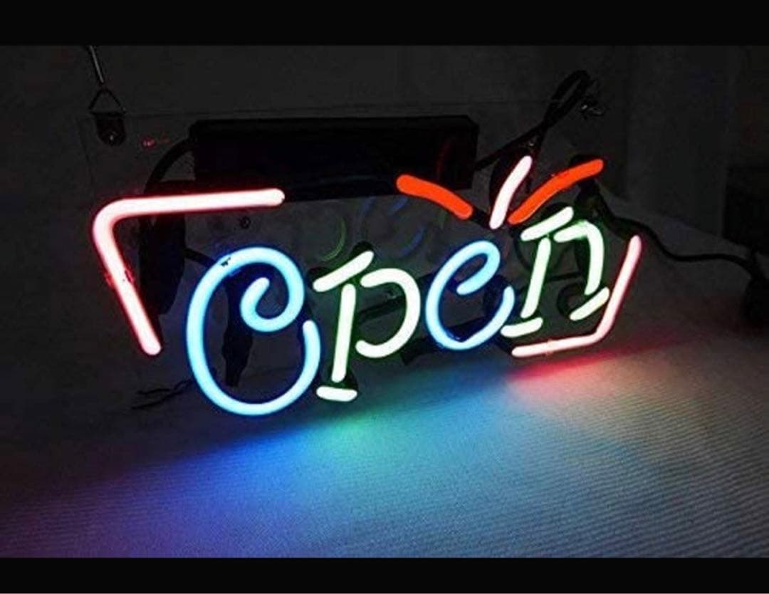 ネオンサイン お洒落でポップなOPEN看板 ネオン管 存在感抜群 オーダーメイド