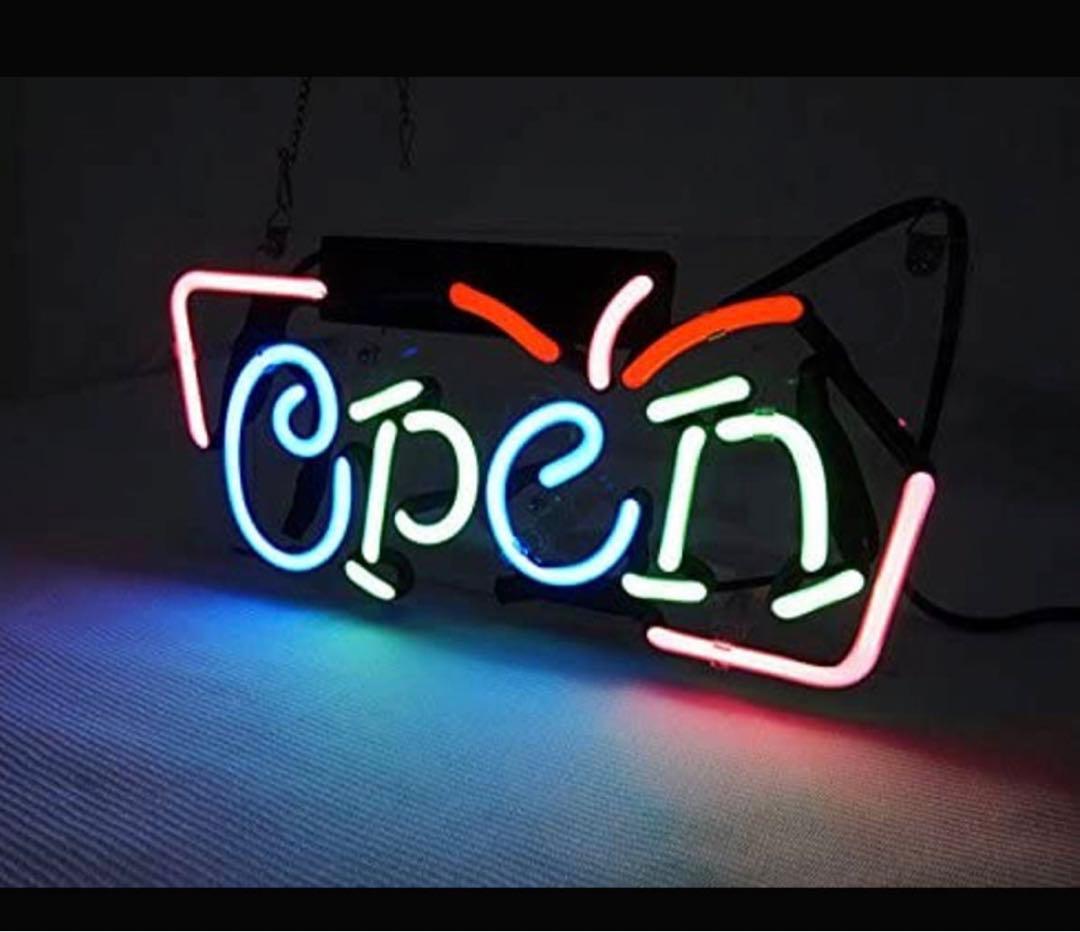 ネオンサイン お洒落でポップなOPEN看板 ネオン管 存在感抜群 オーダーメイド