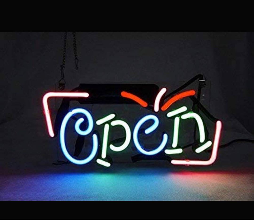 ネオンサイン お洒落でポップなOPEN看板 ネオン管 存在感抜群 オーダーメイド