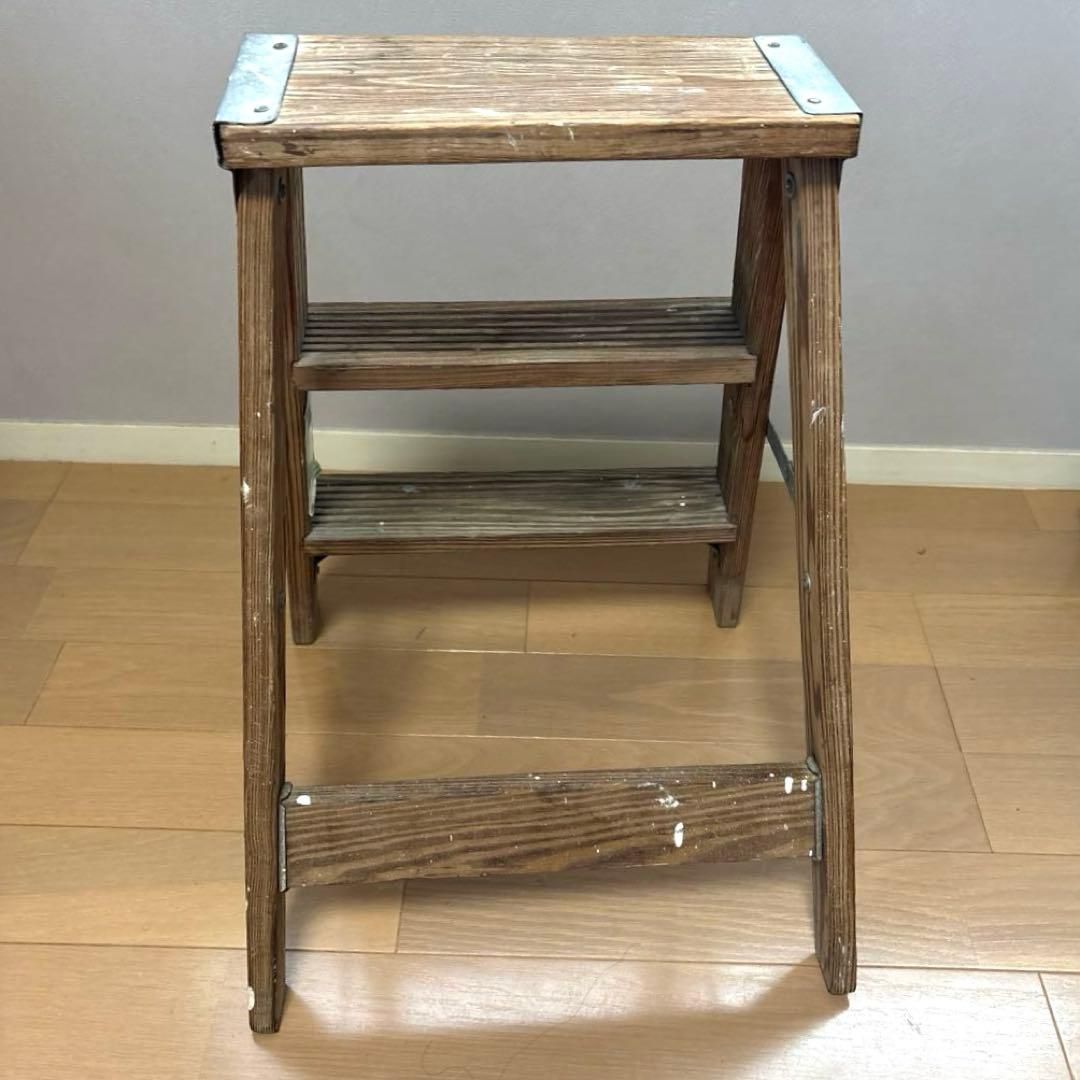 KELLER ヴィンテージウッドラダー　木製3段脚立　　USA製　12/15まで