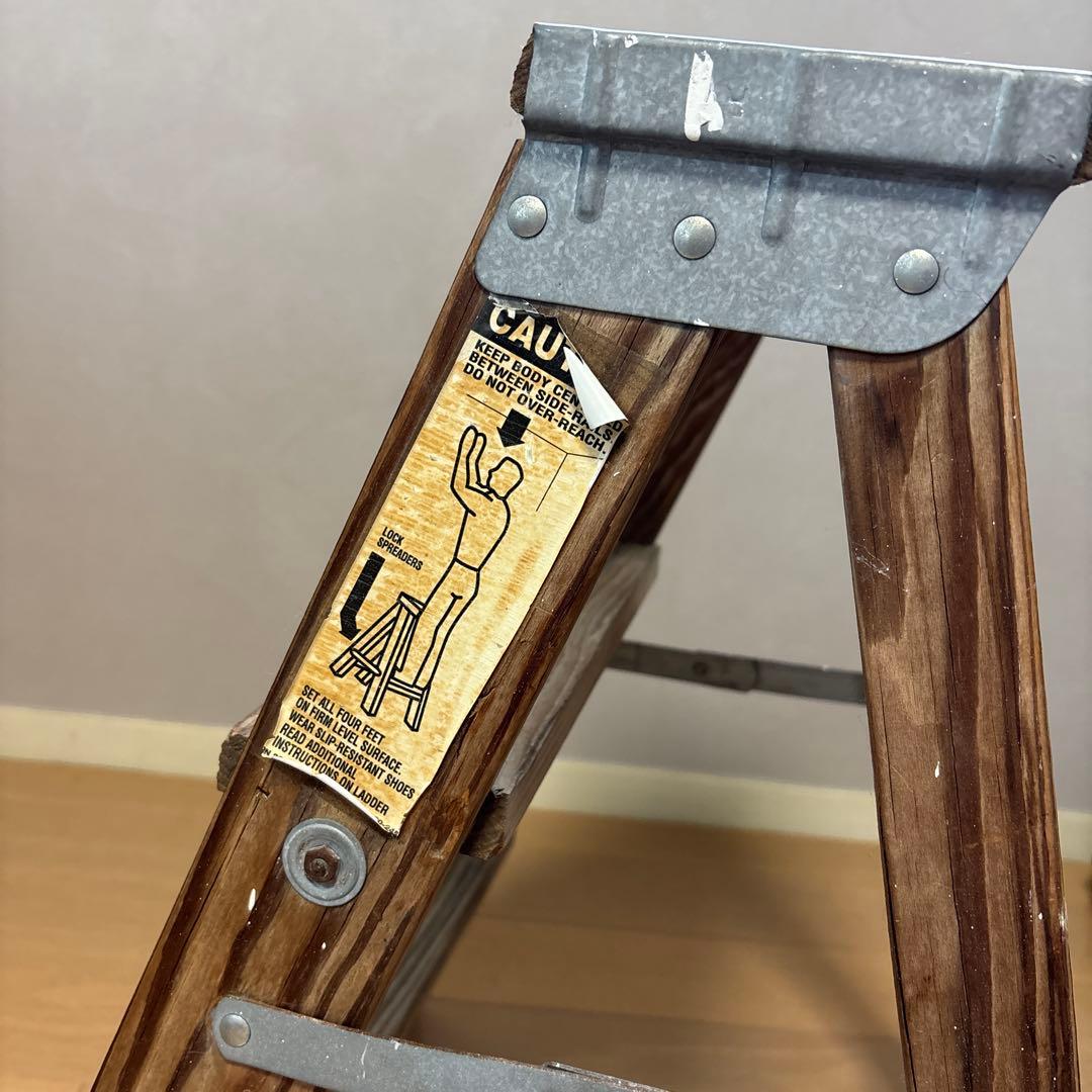 KELLER ヴィンテージウッドラダー　木製3段脚立　　USA製　12/15まで