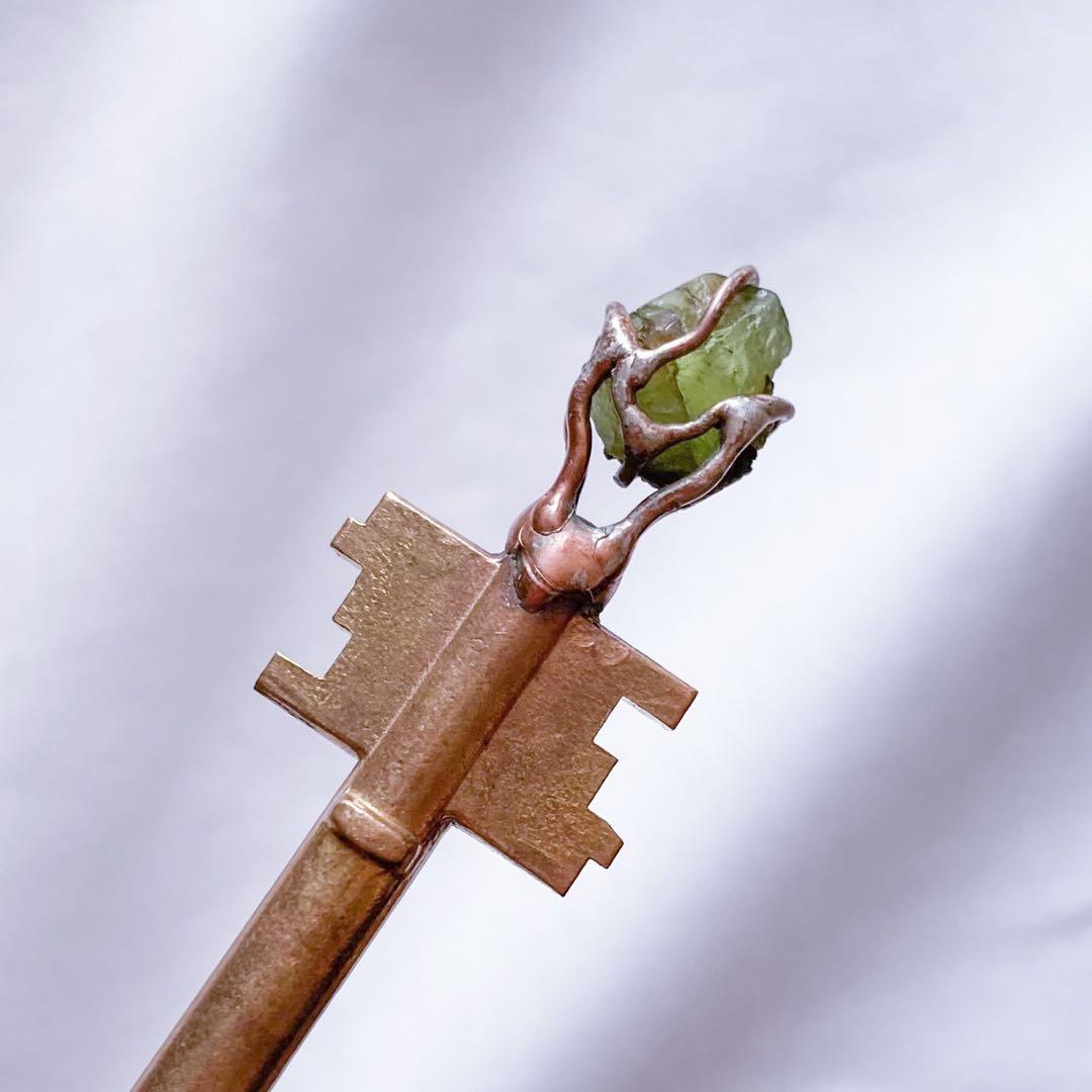 【美品】ニシオカルイ 森層図書館 ネックレス 天然石 フローライト アンティーク