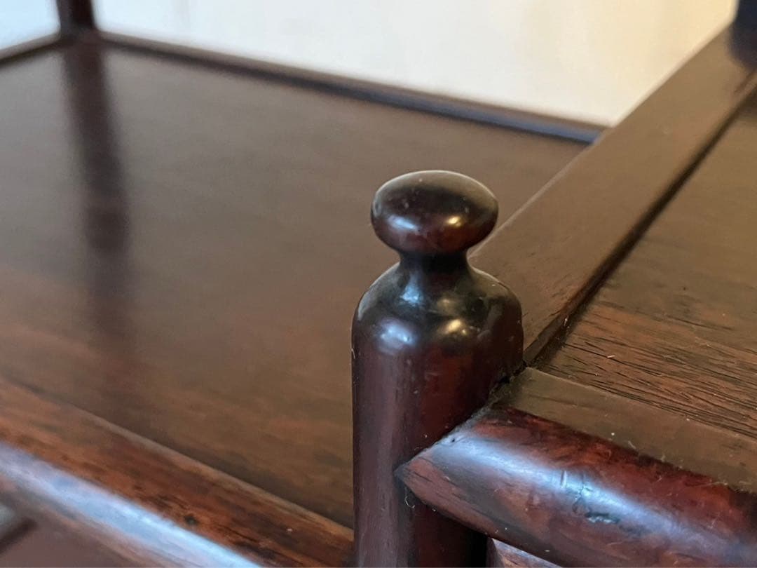 紫檀 違い棚 飾り棚 インテリア アンティーク 小ぶり