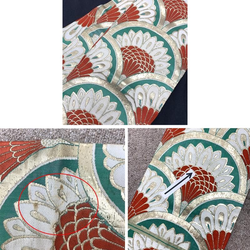 510ag10■七五三 七歳 女児 セミアンティーク着物&丸帯&長襦袢■状態良好