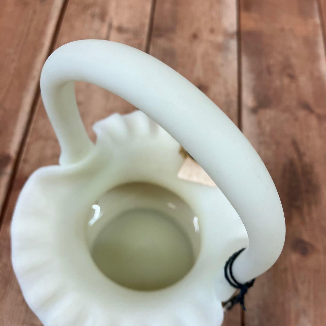 北米 フェントン アートガラス ウランガラス バスケット カゴ 小物入れ