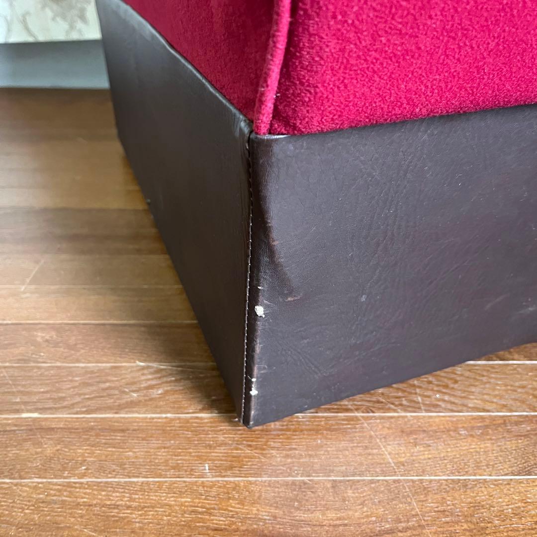 【アンティーク】① 昭和レトロ 1人掛けソファー ワインレッド スナック 喫茶店