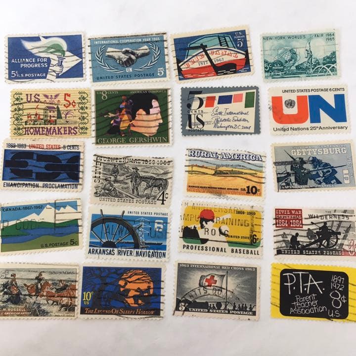 外国切手 ヴィンテージ 古切手 アメリカ切手 ビンテージ - メルカリ