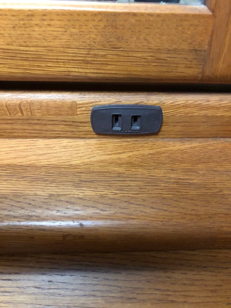 ナジコ　立て掛け式鏡　コンセント付き