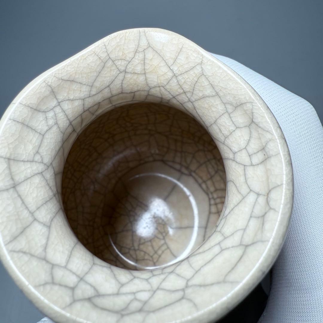 中国美術　宋代　哥窯　唐物　中国古玩　古美術　美しい貫入　11.6cm