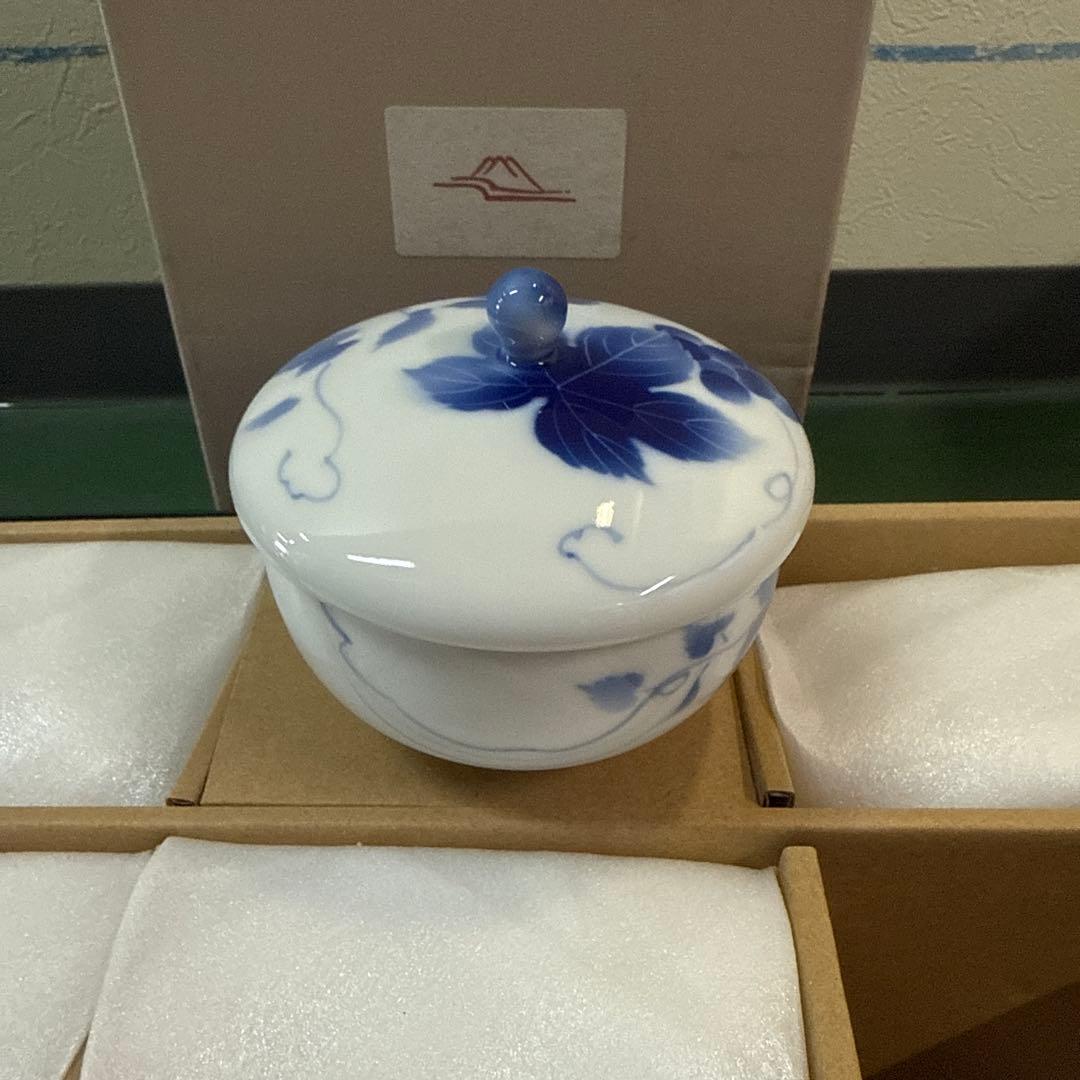 深川製磁 ブルーワイナリー 汲出碗揃 5客セット 元箱有り 560768