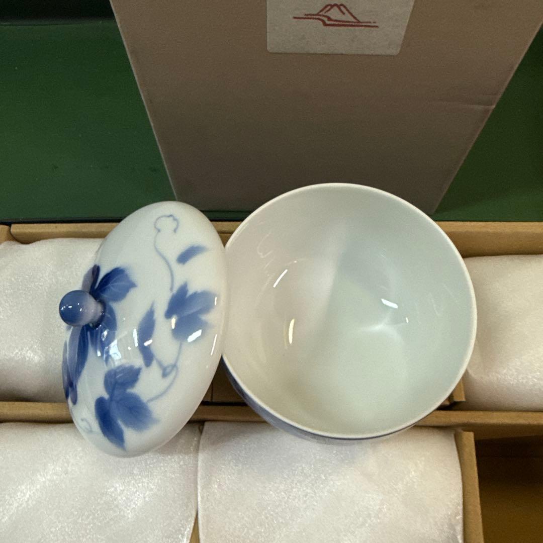 深川製磁 ブルーワイナリー 汲出碗揃 5客セット 元箱有り 560768