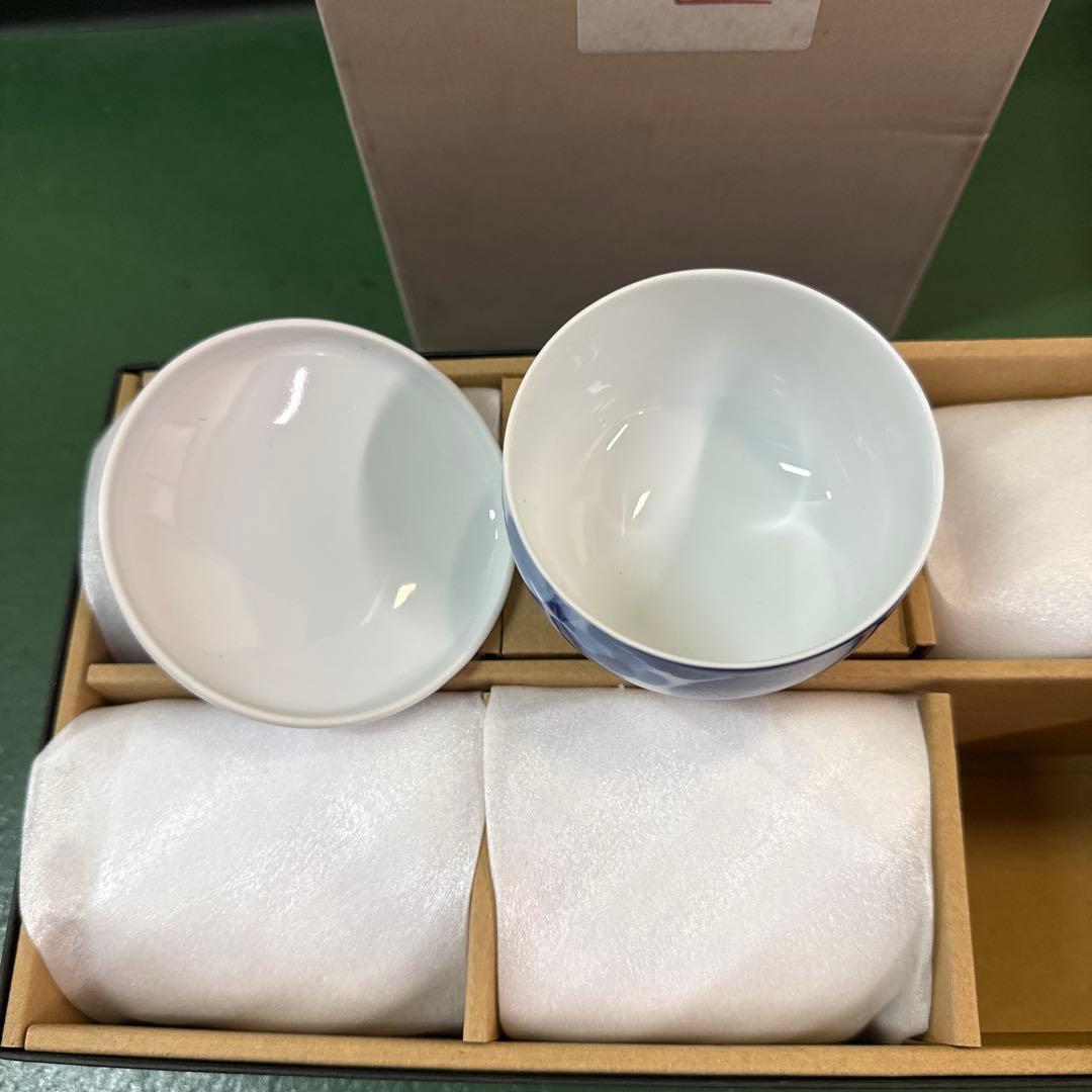深川製磁 ブルーワイナリー 汲出碗揃 5客セット 元箱有り 560768