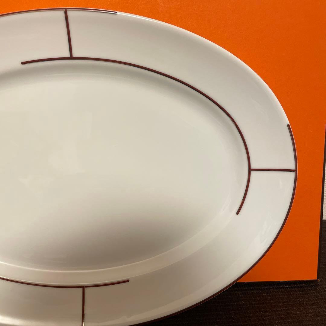 エルメス　リズム　ルージュ　オーバルプレート　ディナープレート