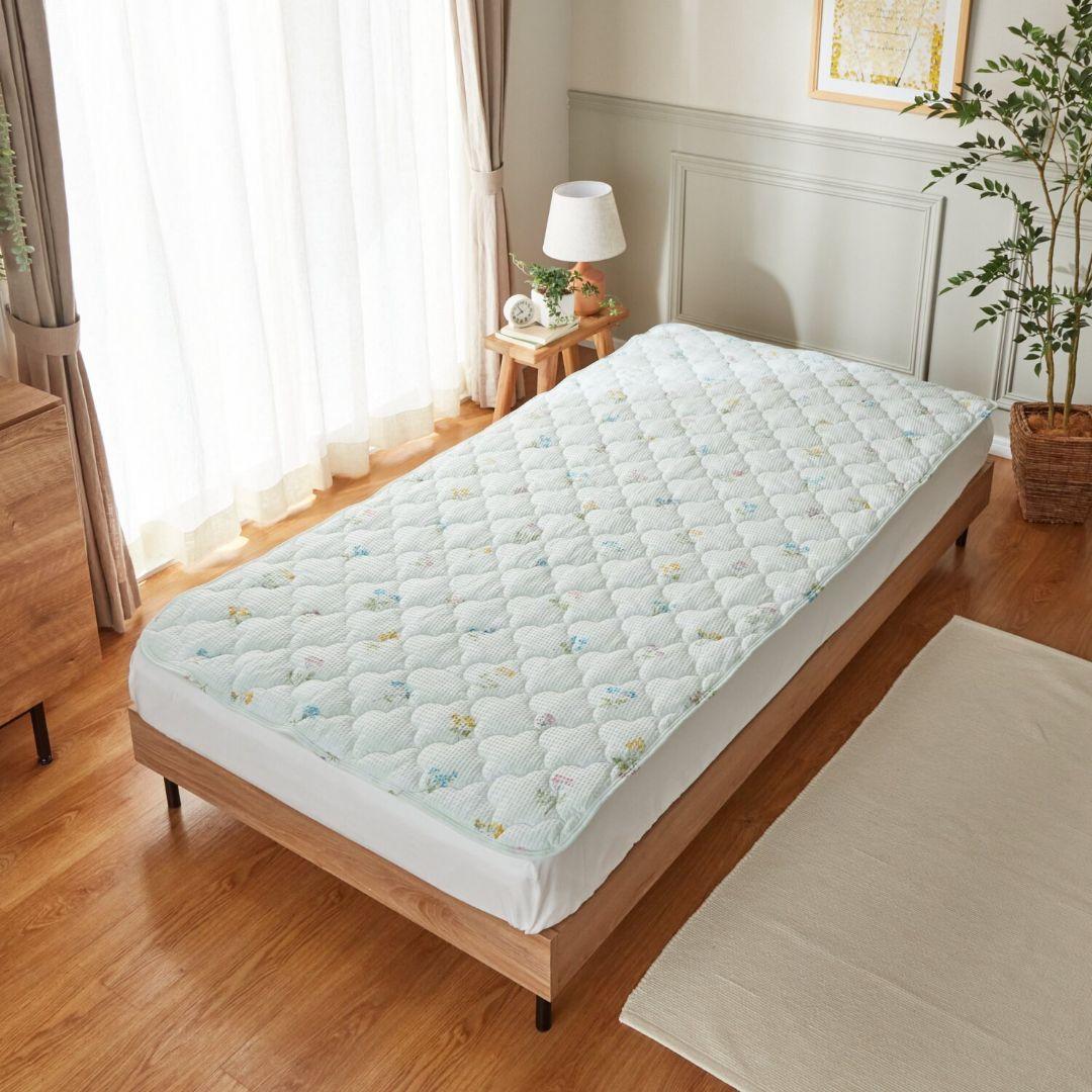 大津毛織 やわらか・爽やか 綿混 キルトケット＆ 敷きパッドセット セミダブル