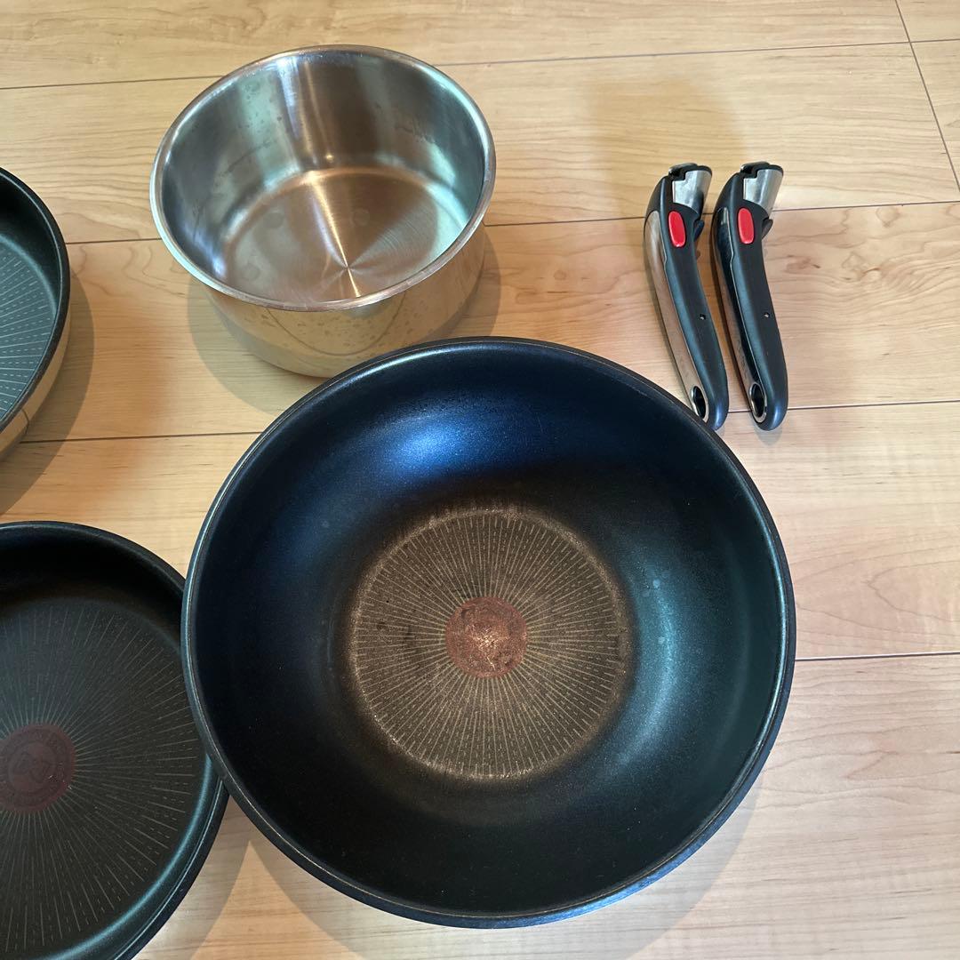 ティファール フライパンセット IH ガス火対応　ステンレス