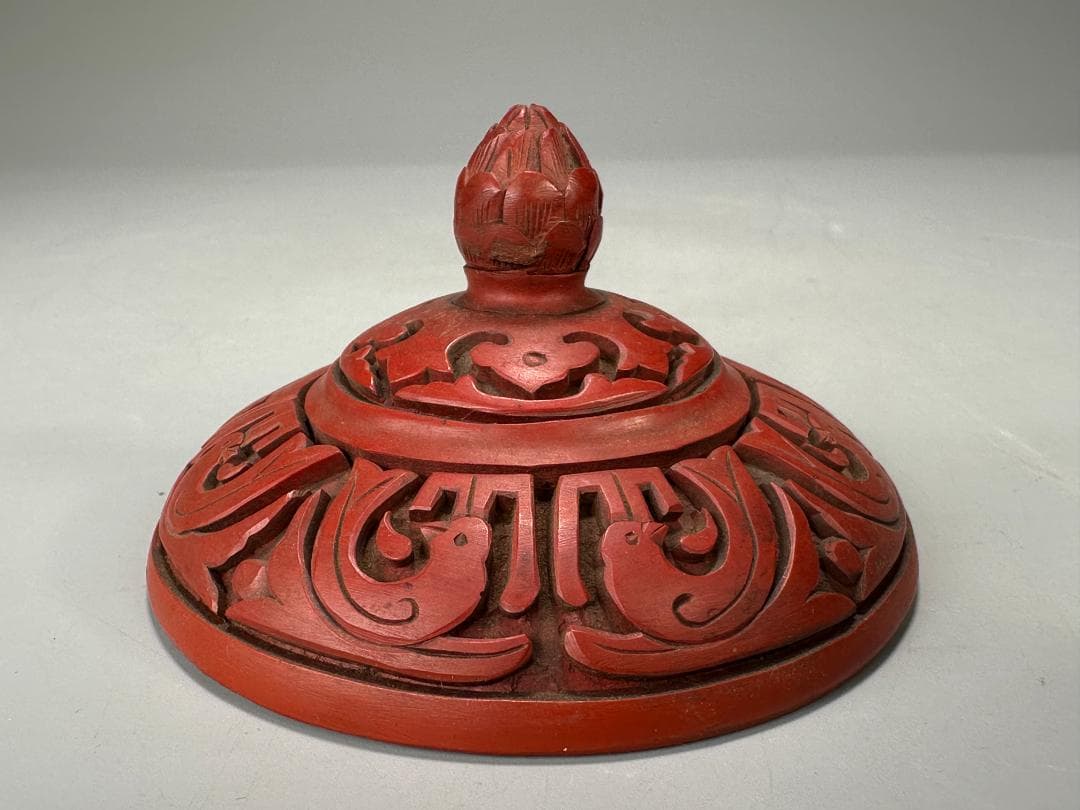 中国漆器 堆朱香炉