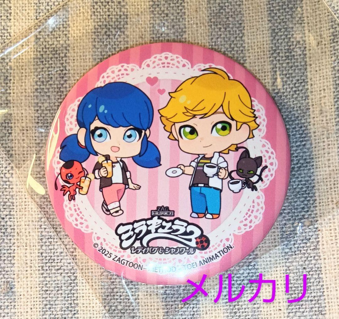 ミラキュラス レディバグ＆シャノワール 缶バッジ マリネット