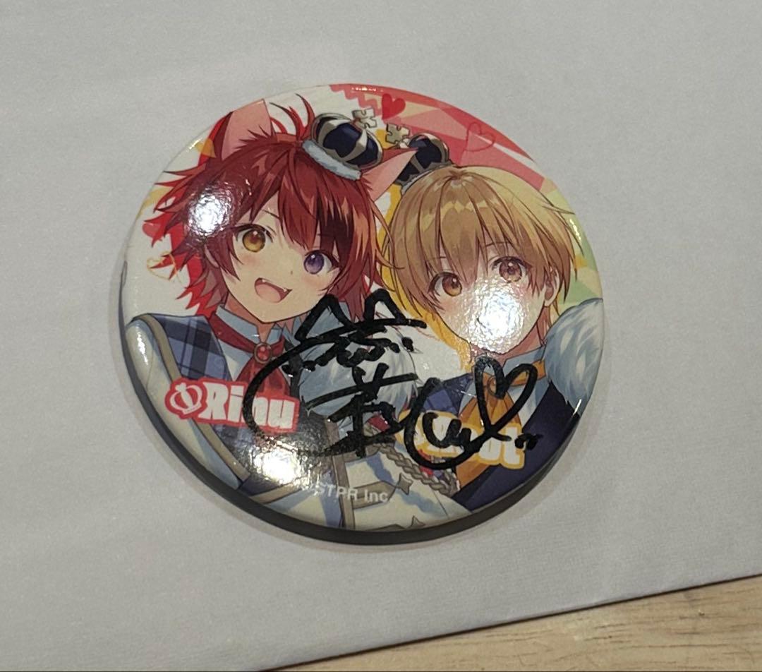 すとぷり 莉犬 サイン入り 缶バッチ - メルカリ