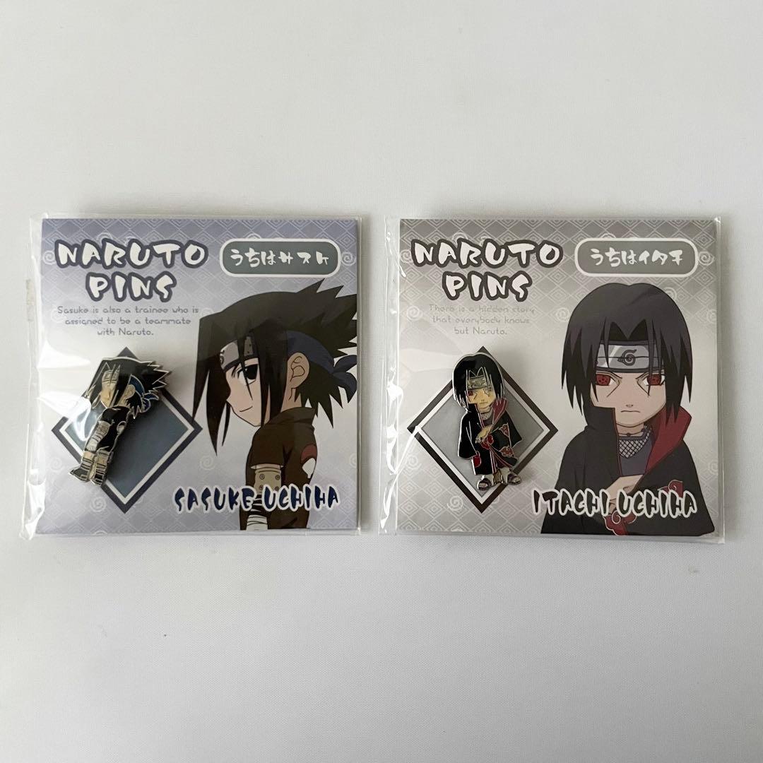 NARUTO☆ピンバッジ・額当て☆うちはサスケ・うちはイタチ・木の葉
