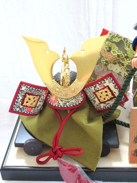 美品/お祝い人形/剛の暫/慶喜/五月人形/わらべ人形/節句/ガラスケース/中古