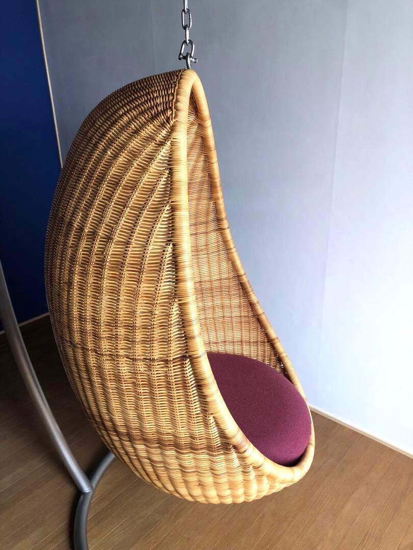 名作 ヤマカワラタン製 ナナディッツェル ハンギングエッグチェア 北欧 デザイン