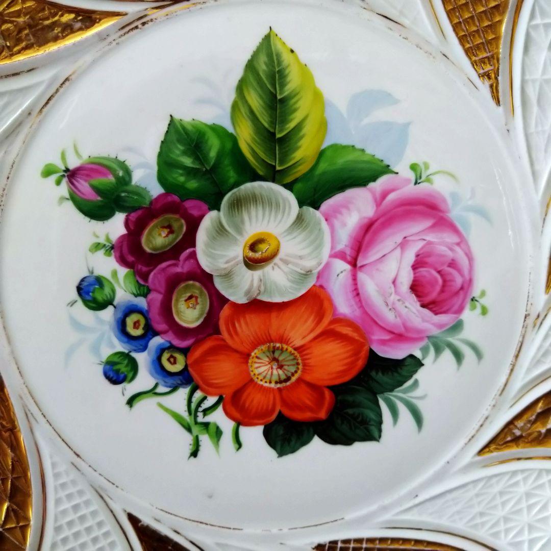 ✤1924年以前✤マイセン✤『花紋レリーフ皿』