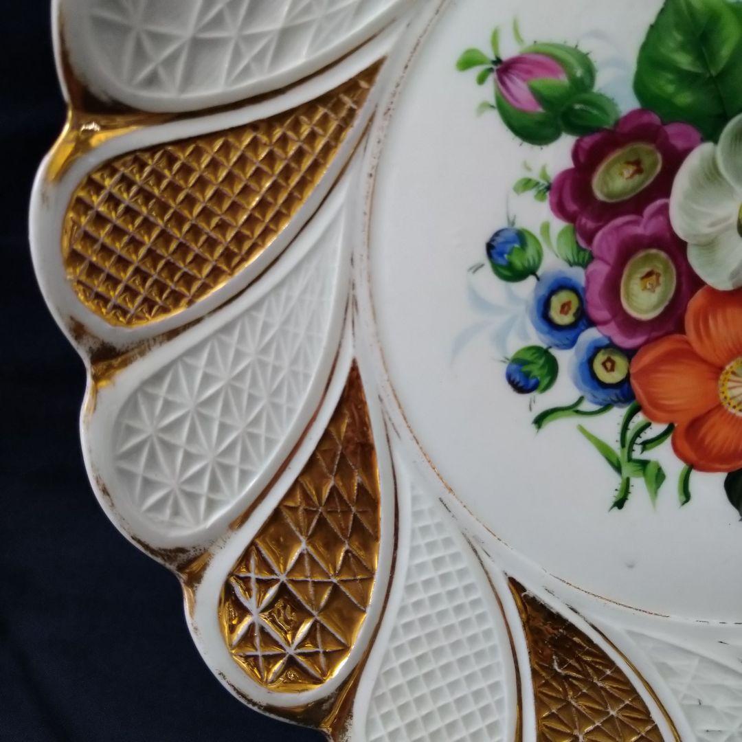 ✤1924年以前✤マイセン✤『花紋レリーフ皿』