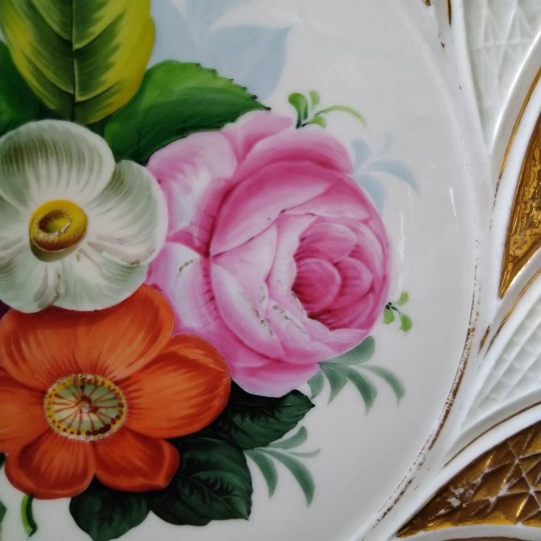 ✤1924年以前✤マイセン✤『花紋レリーフ皿』