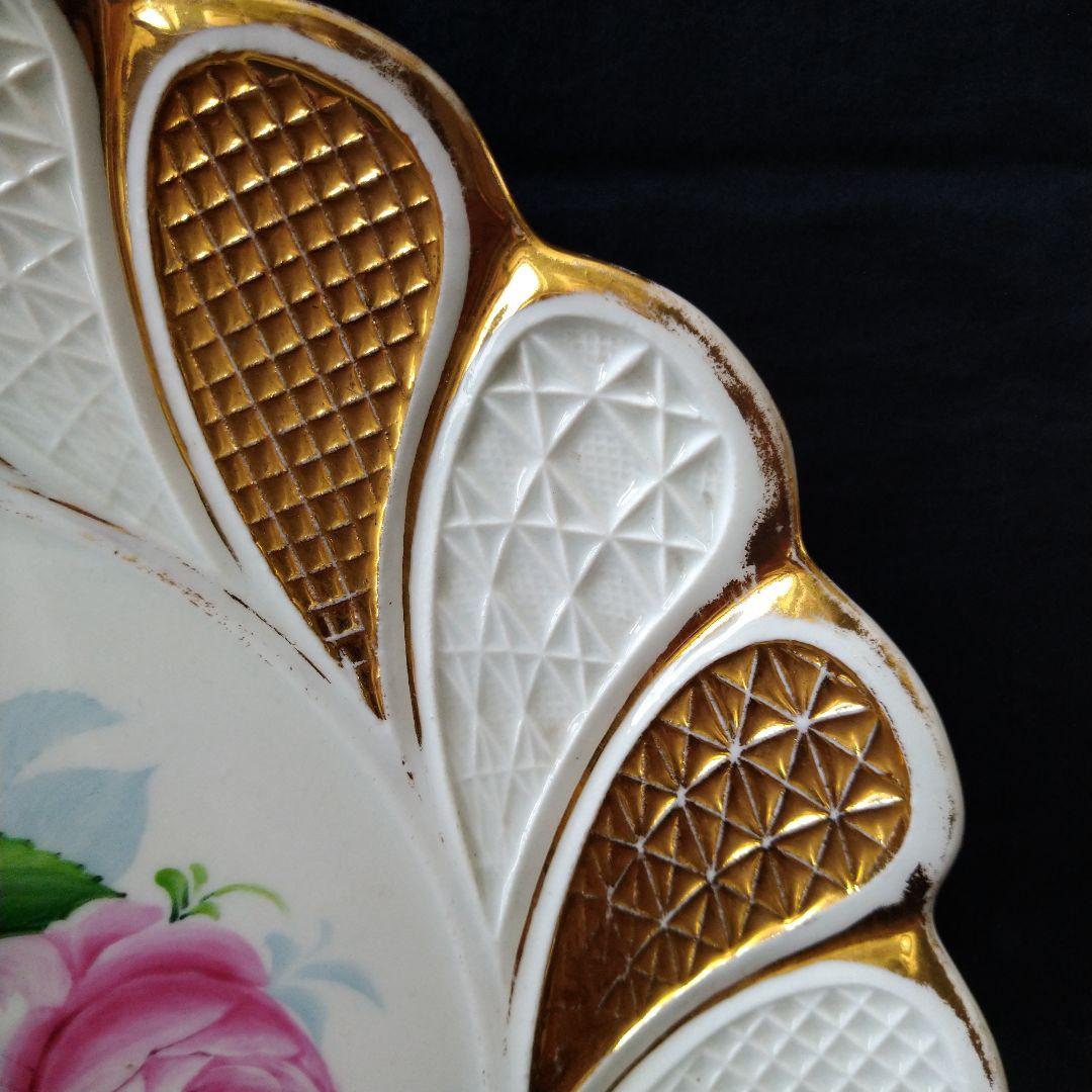 ✤1924年以前✤マイセン✤『花紋レリーフ皿』