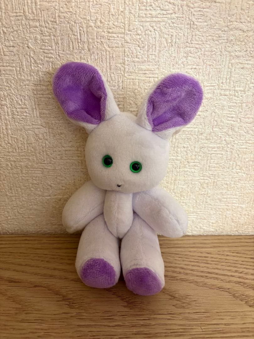 うさじ　紫　ハンドメイドぬいぐるみ くまきち 雷鳥つめ