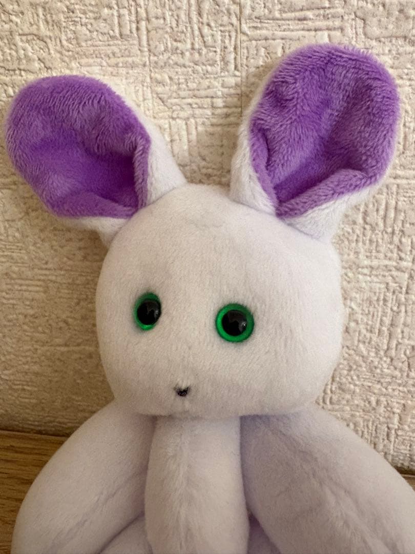 うさじ　紫　ハンドメイドぬいぐるみ くまきち 雷鳥つめ